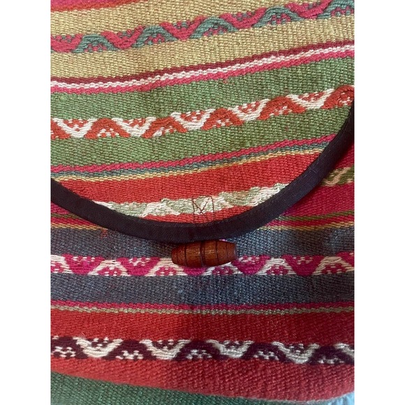 Vintage 1990s Drawstring Handwoven Purse From Latin America Southwest - Picture 6 of 7